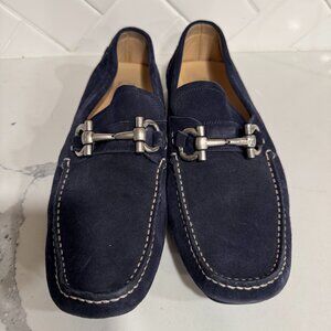 Never Worn FERRAGAMO Luxury Suede Loafers -Navy